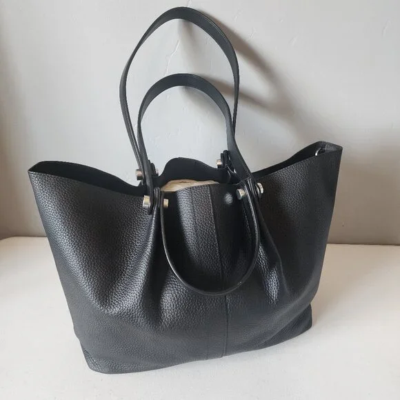 All Saints Large Black Tote "EUC" - Picture 4 of 16